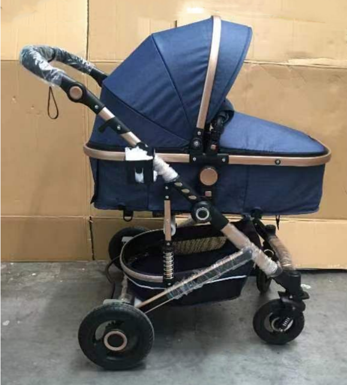 2 in 1 two way baby stroller with bassinet blue IN STOCK